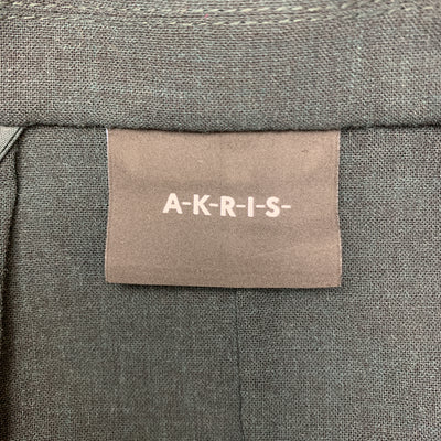 AKRIS Size 12 Forest Green Wool Zip Off Sport Coat Blazer Jacket