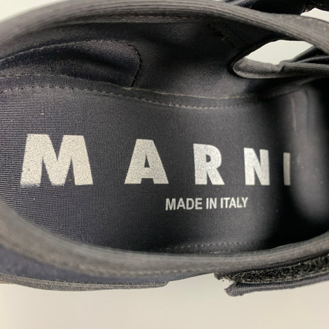 MARNI Size 6 Black Hook & Loop Closure Sneakers
