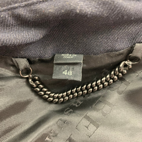 BURBERRY PRORSUM Spring 2015 Size 38 Navy Blue Cashmere Blend Jacket