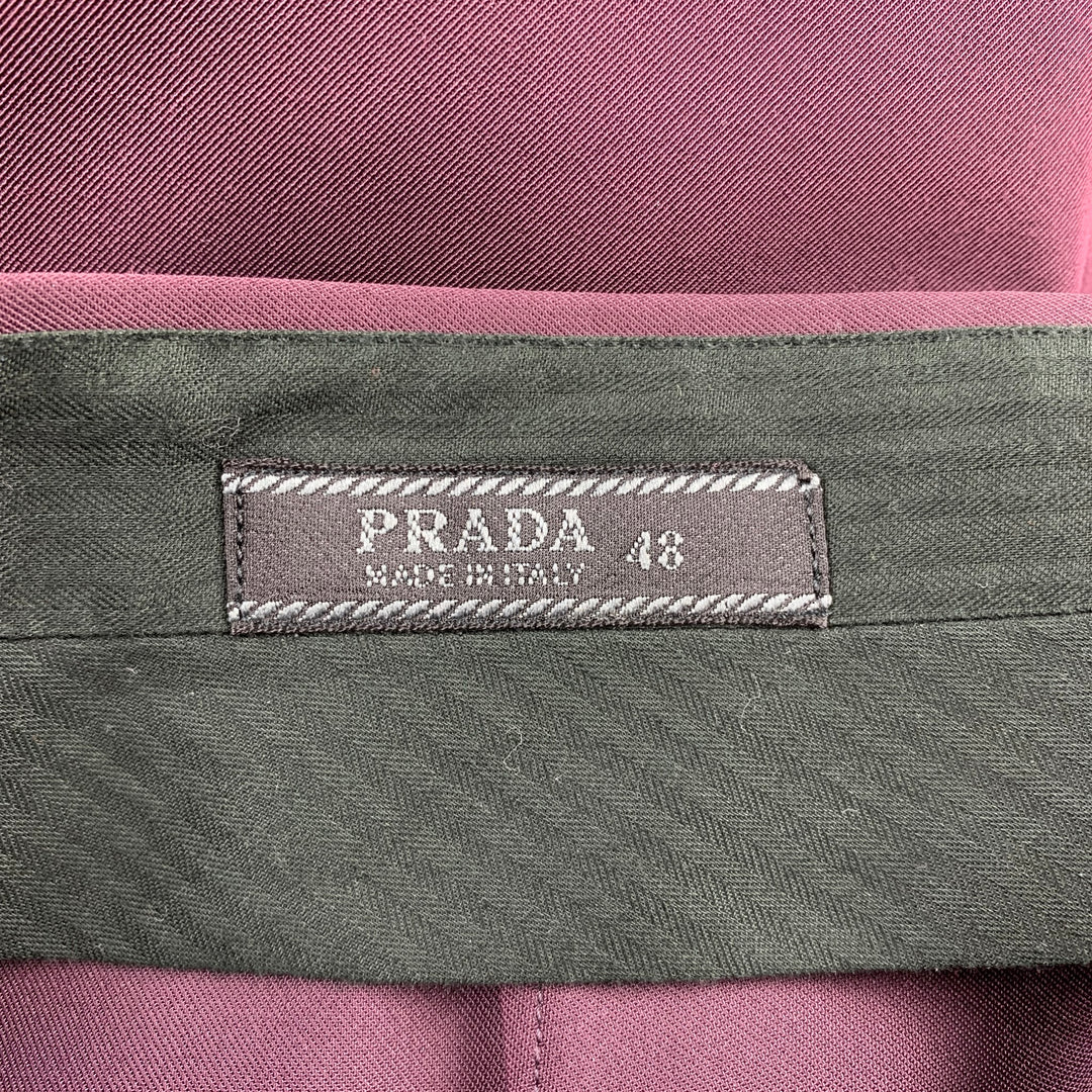 PRADA Size 32 Purple Polyester Zip Fly Straight Leg Casual Pants