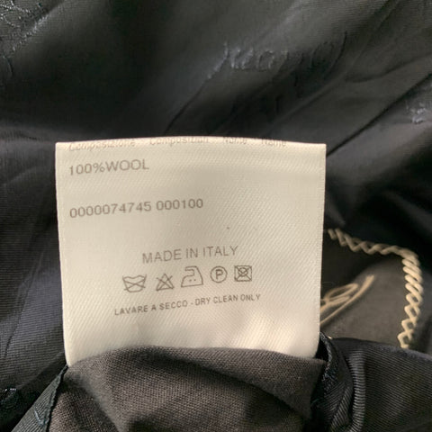 BRIONI Size 40 Regular Navy Black Solid Wool Peak Lapel Sport Coat