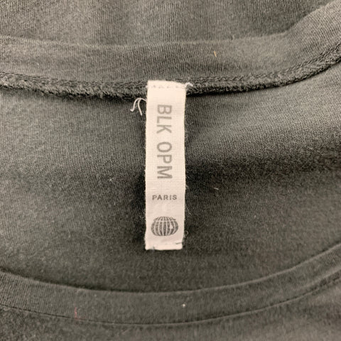 BLK OPM Taille S T-shirt à col rond en coton imprimé anthracite