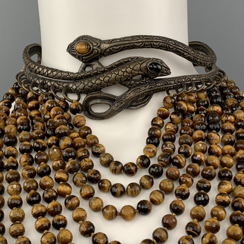 VALENTINO GARAVANI FW 2002 Couture Beaded Drop Snake Choker