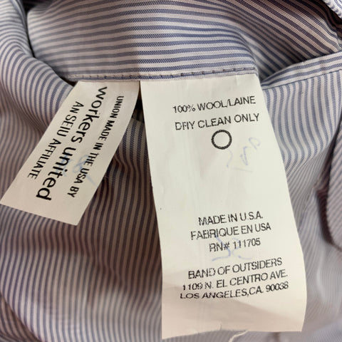 BAND OF OUTSIDERS Size 36 White Navy Red Houndstooth Wool Sport Coat