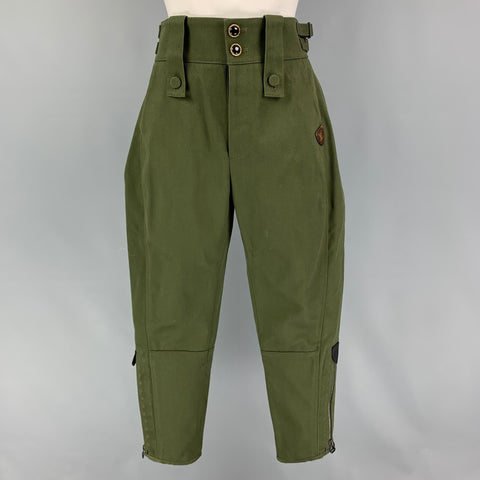 LOUIS VUITTON Size 2 Olive Cotton Polyester Tailored Jodhpurs Pants