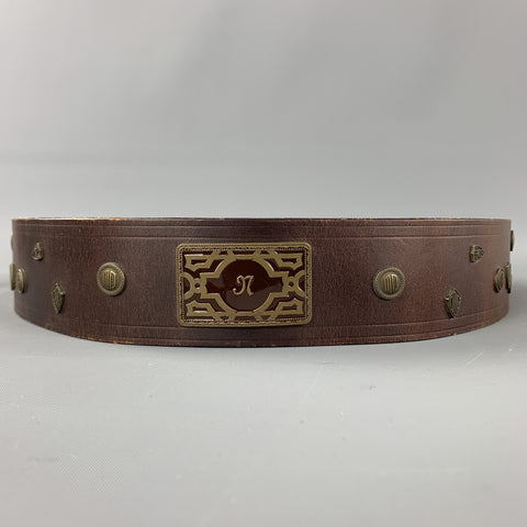 Vintage MATSUDA Monsieur Nicole Brown Leather Belt