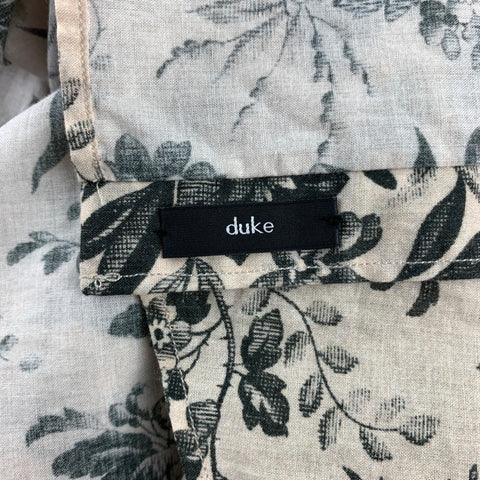 GUCCI Size M Beige Floral Cotton Button Up Short Sleeve Shirt