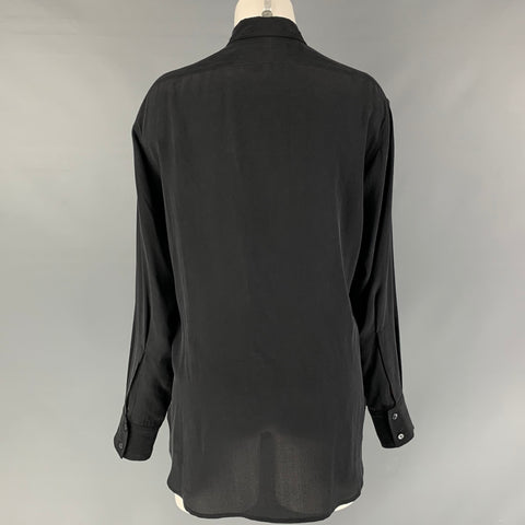 SIES MARJAN Talla 4 Camisa con botones de viscosa texturizada negra