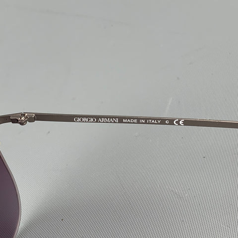GIORGIO ARMANI Grey Metal Aviator Sunglasses