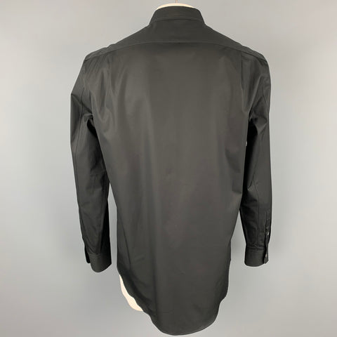 ALEXANDER MCQUEEN Size XL Black & Red Cotton Long Sleeve Shirt