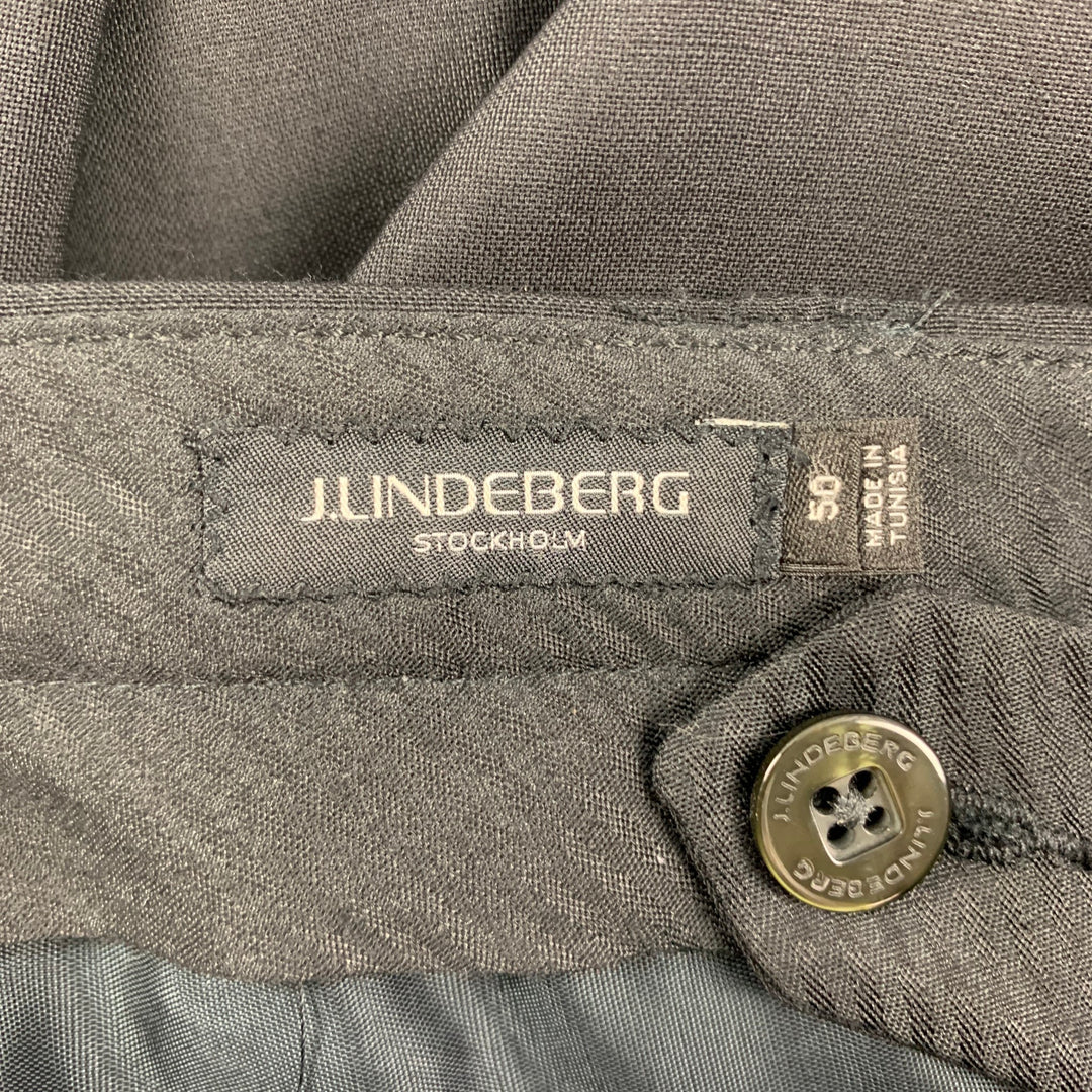 J. LINDEBERG Size 30 Black Wool Blend Zip Fly Dress Pants