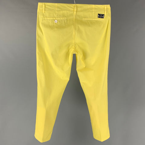 CUISSE DE GRENOUILLE Size 32 Yellow Cotton Button Fly Dress Pants