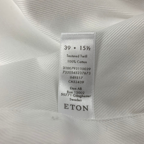 ETON Size S White Cotton Button Up Long Sleeve Shirt