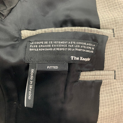 THE KOOPLES Size 36 Grey Black Wool Mohair Peak Lapel Suit