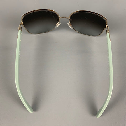 SALVATORE FERRAGAMO Blue Silver Metal Sunglasses