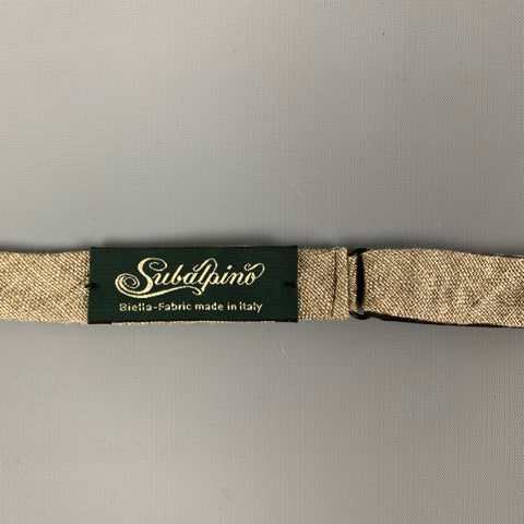 SUITSUPPLY Taupe Linen Bow Tie