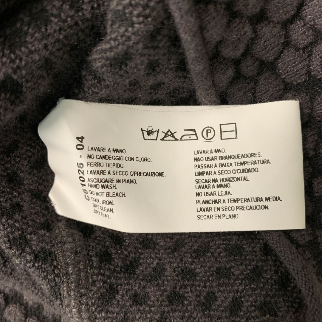 ARMANI COLLEZIONI Size 6 Brown &  Black Nylon Blend Dots Pullover