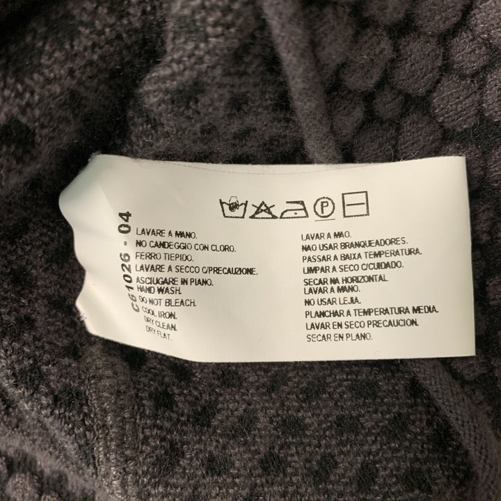 ARMANI COLLEZIONI Size 6 Brown &  Black Nylon Blend Dots Pullover