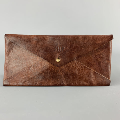 J.W HULME CO. Brown Leather Envelope