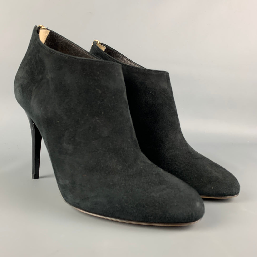 JIMMY CHOO Size 8 Black Suede Ankle Boots