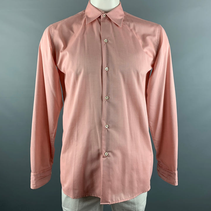 MAISON MARGIELA Size L Pink Cotton Long Sleeve Shirt