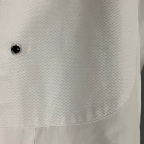SUIT SUPPLY Size 16.5 White Cotton Tuxedo Long Sleeve Shirt