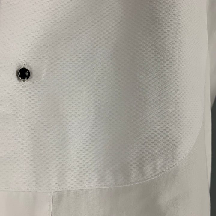 SUIT SUPPLY Taille 16,5 Chemise de smoking en coton blanc à manches longues
