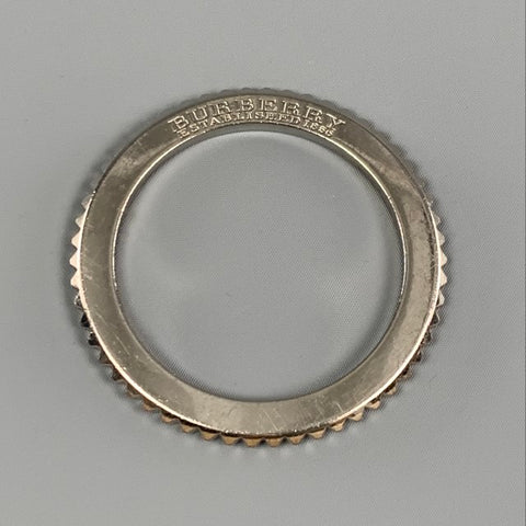 BURBERRY PRORSUM Silver Tone Metal Narrow Spike Bangle Bracelet
