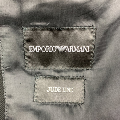 EMPORIO ARMANI 38 Costume Régulier Noir Uni Polyester 32 x 31