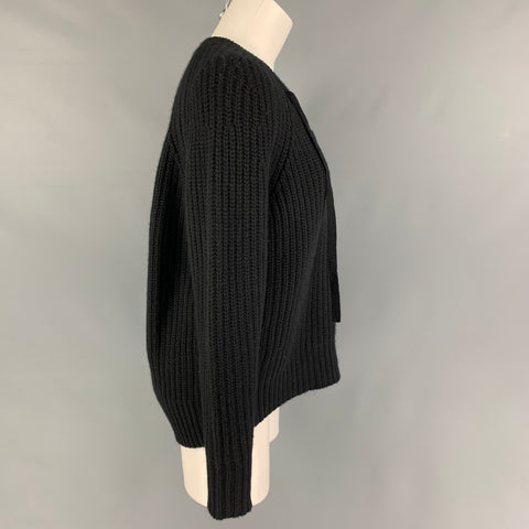NILI LOTAN Taille XS Pull en grosse maille en cachemire noir