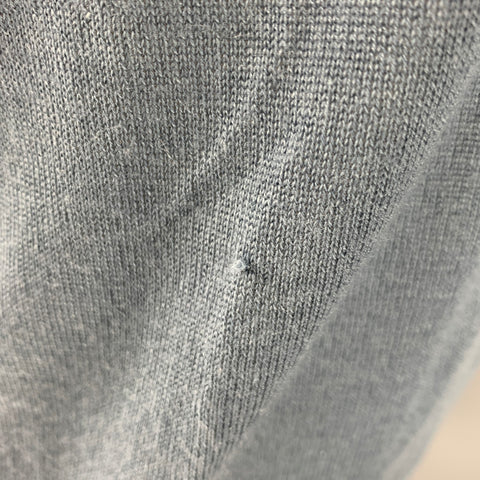 PRADA Size M Blue Grey Color Block Cashmere  Silk Short Sleeve Pullover