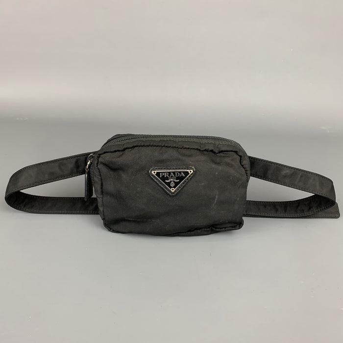 PRADA Size S Black Nylon Belt Handbag