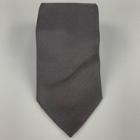 ERMENEGILDO ZEGNA Black Silk Tie