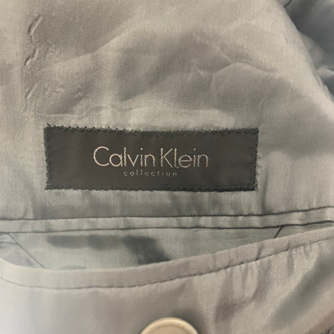 CALVIN KLEIN COLLECTION Taille 36 Manteau de sport gris à revers cranté