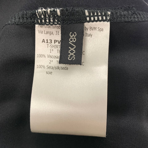 GIAMBATTISTA VALLI Size XXS Black Viscose / Silk Dress Top