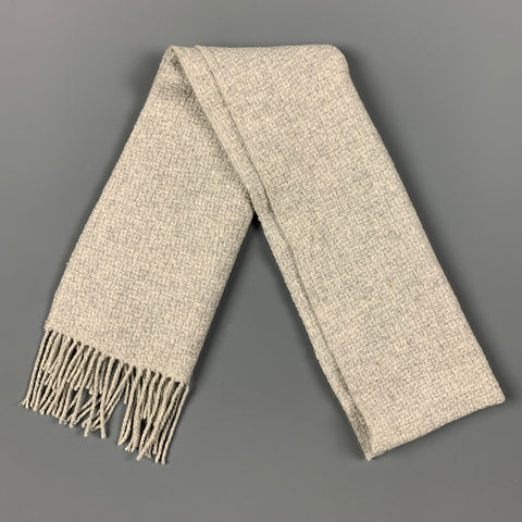 COLOMBO Light Gray Cashmere Fringe Scarf