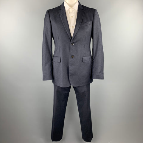 BURBERRY LONDON Size 42 Regular Navy Wool Notch Lapel Suit