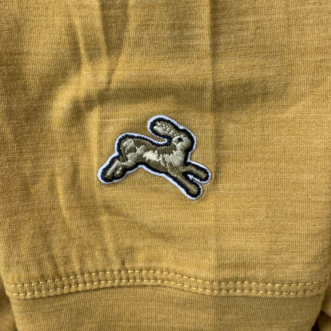 TRACKSMITH  Size L Mustard Solid Wool &  Nylon Crew-Neck  T-shirt