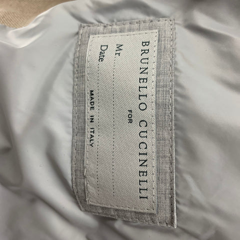 BRUNELLO CUCINELLI SS 20 Size M Beige Linen Quilted Vest