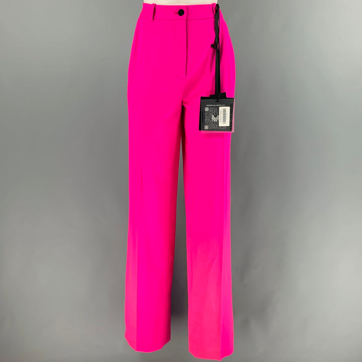 MARCELL VON BERLIN Size 4 Pink Virgin Wool Blend Straight Dress Pants