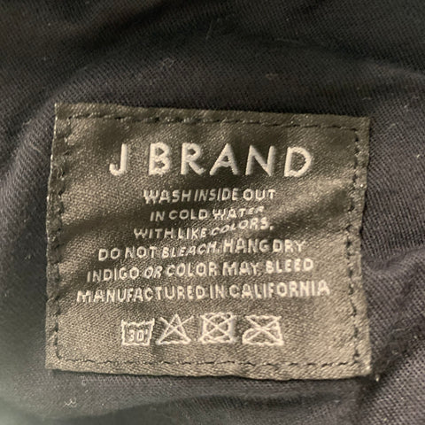 J BRAND Size 32 Navy Solid Cotton  Elastane Jean Cut Casual Pants