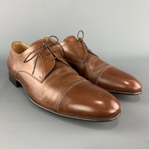 GRAVATI by ARTHUR BEREN Size 11 Tan Leather Cap Toe Lace Up