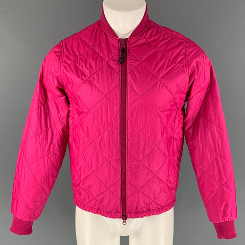 THE MUY WARM Chaqueta con cremallera de nailon acolchada rosa talla XS