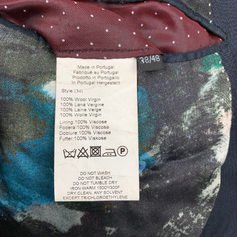 PS by PAUL SMITH Taille 38 Manteau de sport à simple boutonnage en laine vierge bleu marine