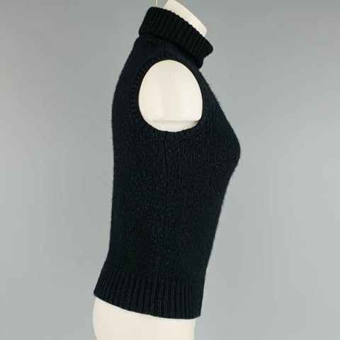 RALPH LAUREN Taille S Pull sans manches en cachemire noir