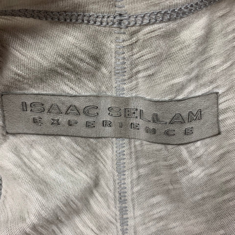ISAAC SELLAM Size 0 Grey Brown Cotton Calfskin Tank Dress