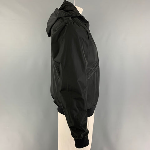 MACKAGE Size L Black Polyester Hoodie Jacket