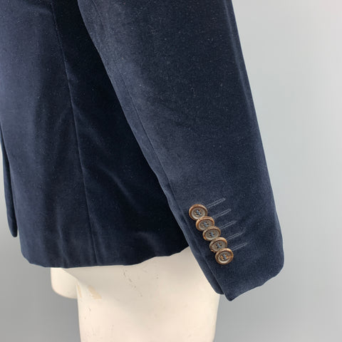 PAUL SMITH The Westbourne Size 42 Navy Velvet Notch Lapel Sport Coat