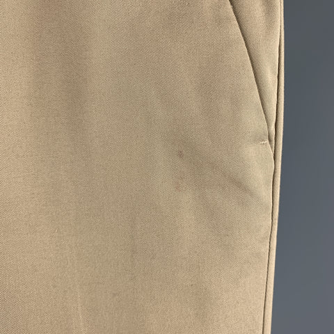 PHILLIP LIM Size 28 Khaki Cotton Blend Tab Front Casual Pants