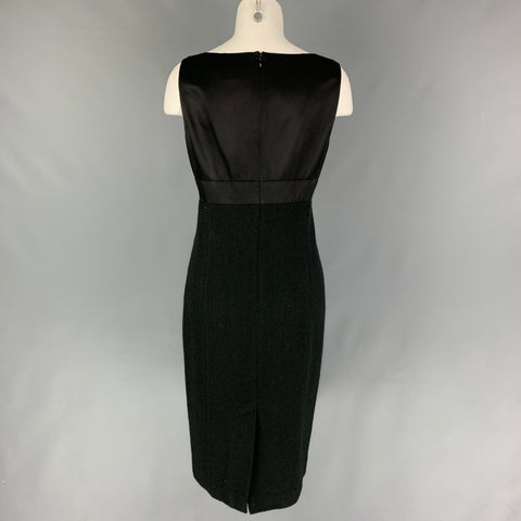 RALPH LAUREN Black Label Size 10 Black Wool Nylon Sleeveless Dress